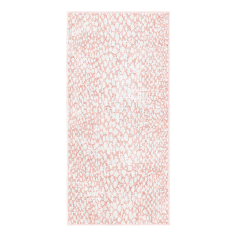 Tapis rose à motif animalier Langley Street®, Tapis de couloir 2 pi x 4 pi 1 po