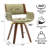 Hitney Faux Leather Swivel Dining Armchairs-1441675871