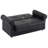 Bertrand 65 in. Vegan Leather 2-Seater 3-in-1 Sleeper Loveseat Sofa Bed with Storage, Firm Seat Cushion-1888028985