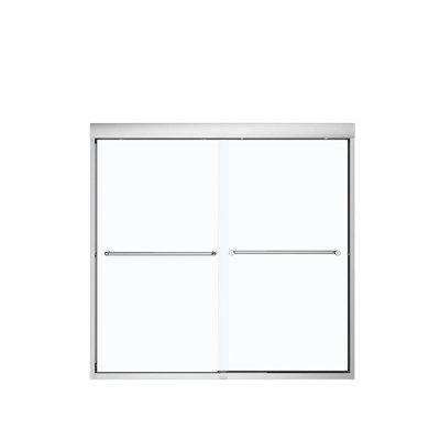 Porte de baignoire double coulissante semi-sans cadre 55 po x 57 po Kameleon