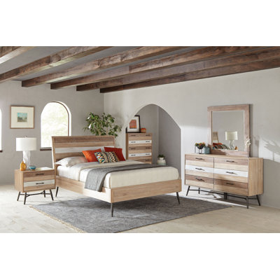 Kelsie-Ann Timeless Elegance - Kelsie-Ann 5-Piece Eastern King Bedroom Set Rough Sawn Multi