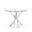 Round Glass Top Metal Base Dining Table-1020278272