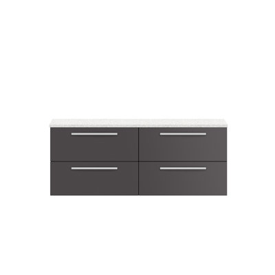 Quartet 144.1cm Double Bathroom Vanity Base Only