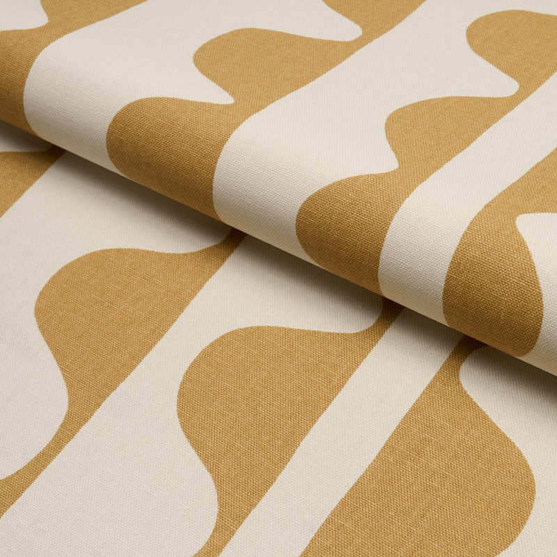 Schumacher X Hadiya Williams Drift Fabric, Ginger