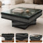 Table basse à motif de diamants broyés