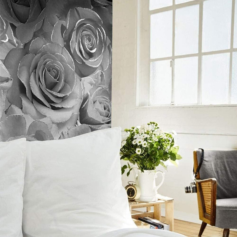 Lina 10m x 53cm Glitter Wallpaper Roll