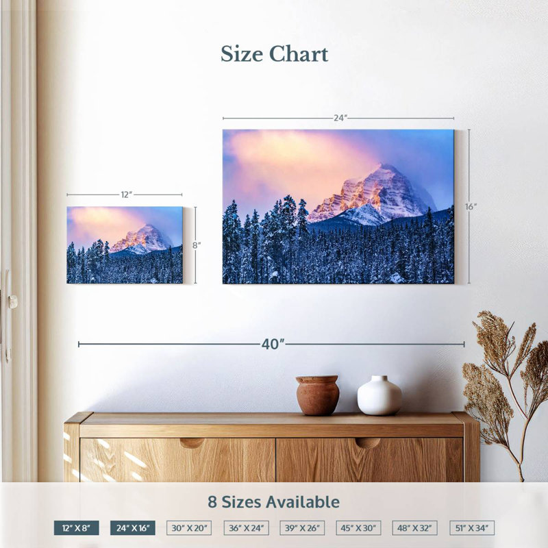 Alvord Banff Snow Mountain, H 16 po x l 24 po