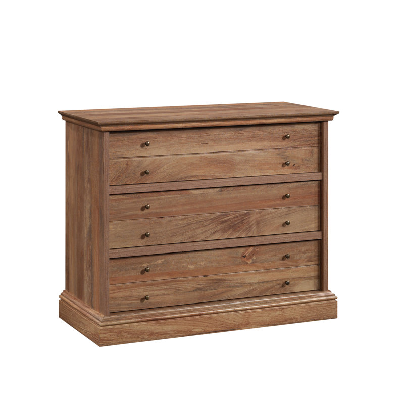 Evanjames 3 Drawer 36.46" W Dresser, Sindoori Mango