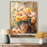 Bouquet de pivoines ensoleillées à la ferme I - Décoration murale pivoines