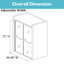 Porte de douche coulissante double demi-cadre l 46 "- H 48" x H 72 "-86880954