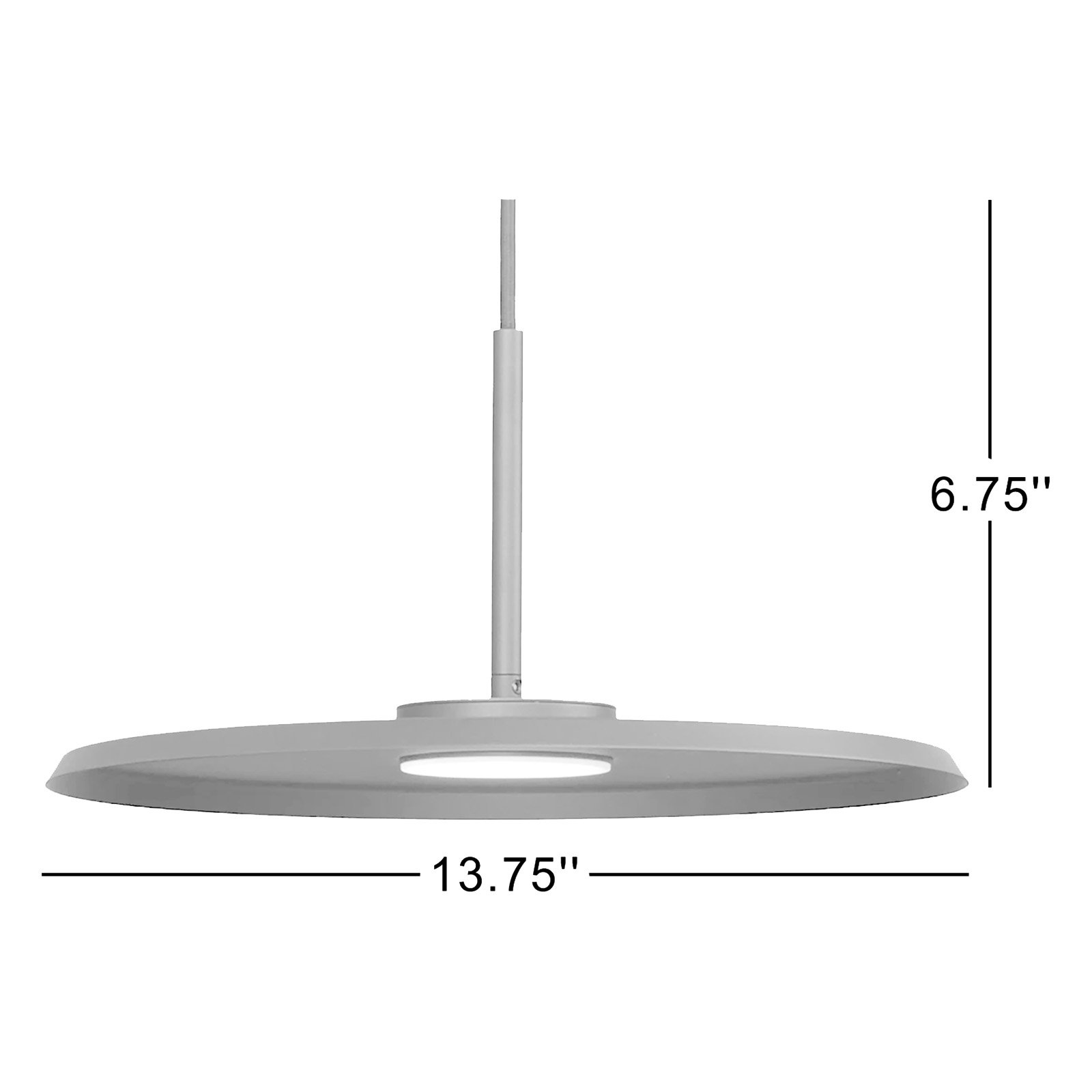 Ceri Single Light LED Pendant, Black