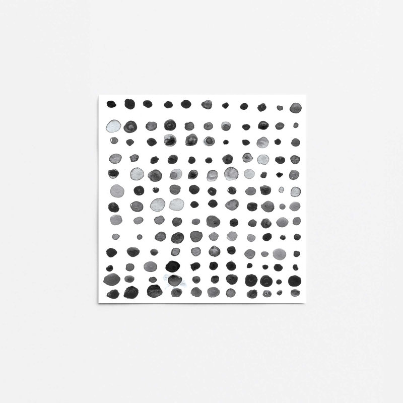 Commande en noir et blanc, reproduction d'art sur rouleau, 16 po