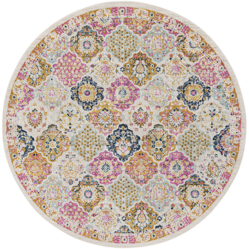 Gorney Moroccan Indoor Rug, Round 5'3"