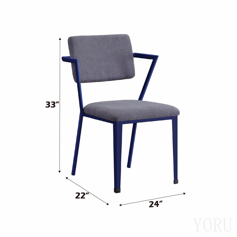 Cargo Gray Fabric & Blue Finish Office Chair