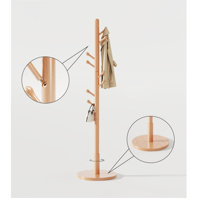 Serene Wax Wood Clothes And Hat Stand