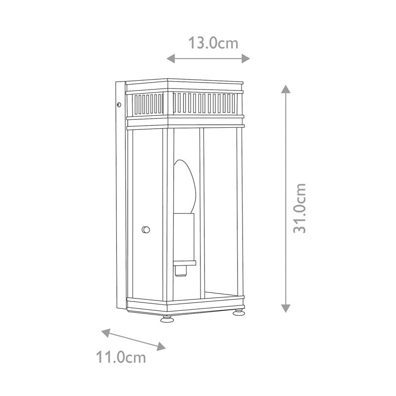 Weyler 31cm H Outdoor Wall Lantern, Dark Bronze