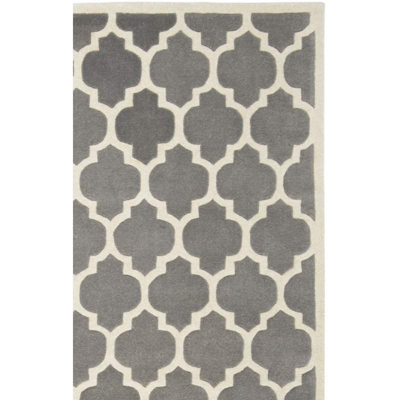 Carolene Hand Tufted Wool Geometric Rug, Rectangle 3' x 5'