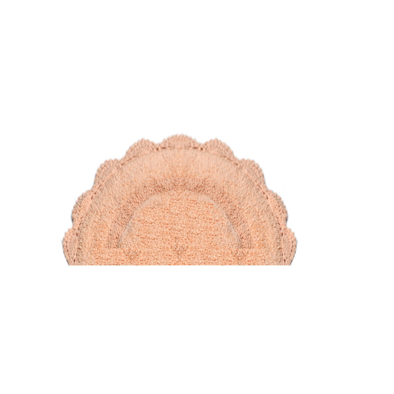 Cotton Non-Slip Bath Rug, Peach