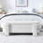 Linen Upholstered Bench with Large Storage Space-1546723222