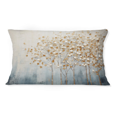 Coussin décoratif or et bleu V - Harmony Trees