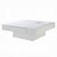 Table basse Keya, plateau carré 43 po, finition blanche ultrabrillante