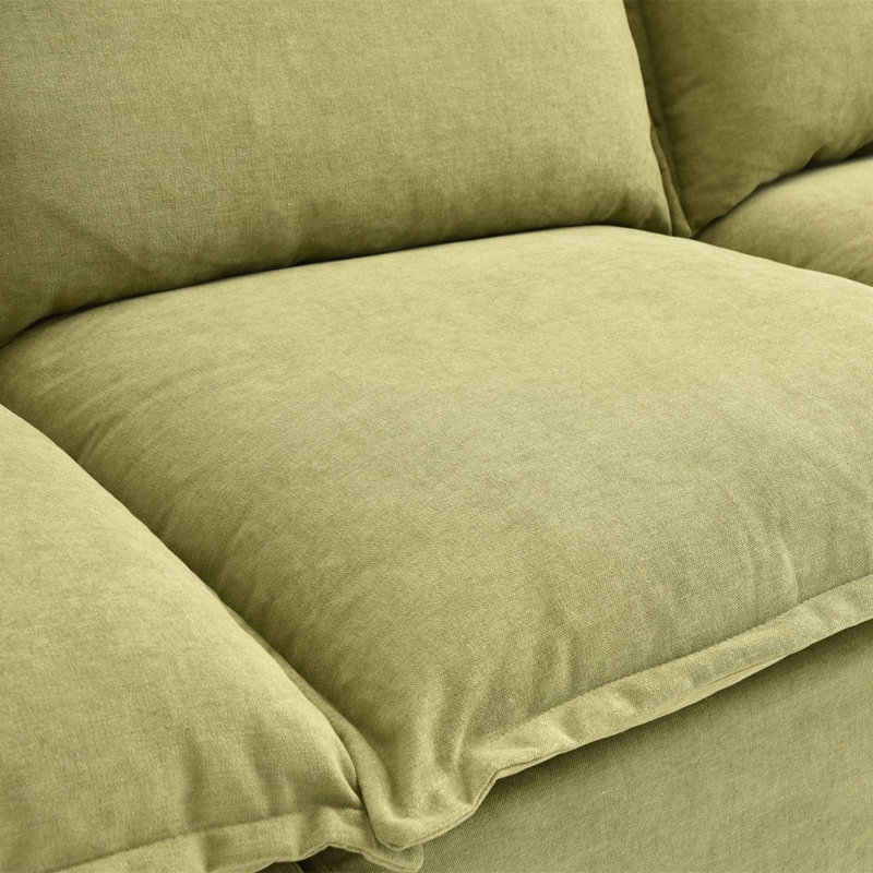 Canapé modulaire en duvet synthétique Kejon, Vert