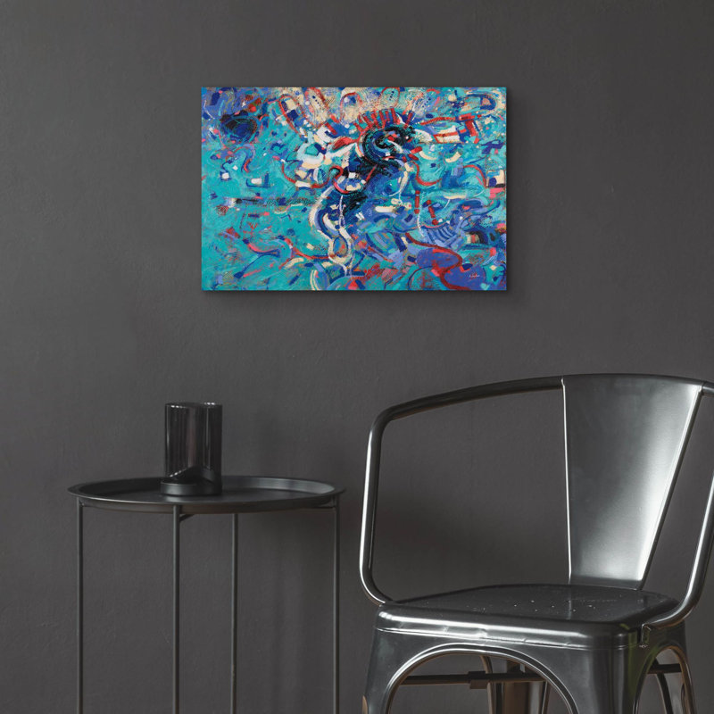 «Native Dance» par Shirley Novak, art mural en verre acrylique, H 16 po x l 24 po x P 0,2 po