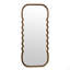 Miroir surdimensionné en bois 31,4 x 1,4 x 74 po avec cadre brun unique
