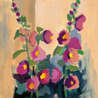 " Summer Hollyhocks "