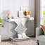 80cm Glass Top Console Table