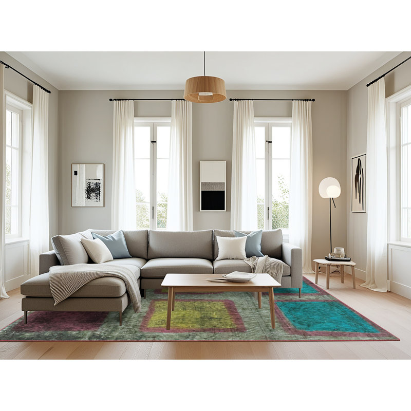 Abstract Indoor Rug, Rectangle 8' x 12'