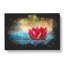 Pink Water Lily Flower - Wrapped Canvas-56644083