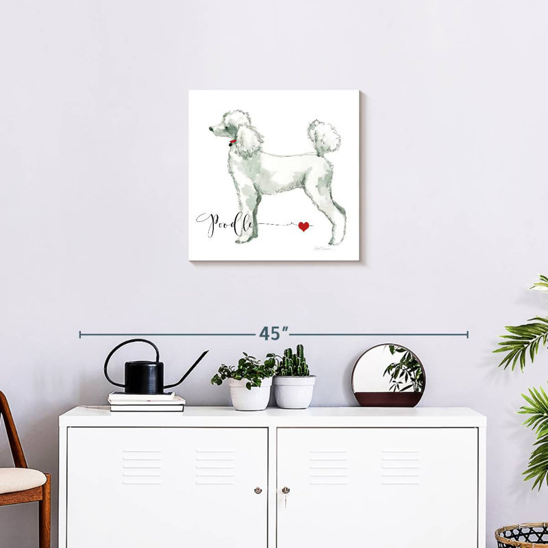 Crowle Must Love Poodles, 20" H x 20" W