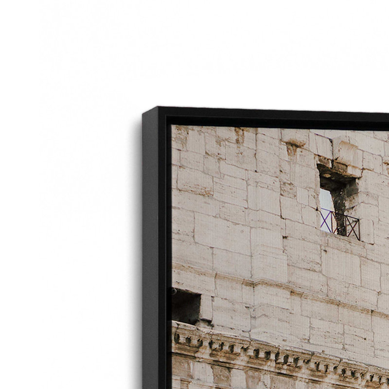 Roman Relic Rolled Canvas Print, 24.75" H x 36.75" W x 1.75" D, Satin Black Framed