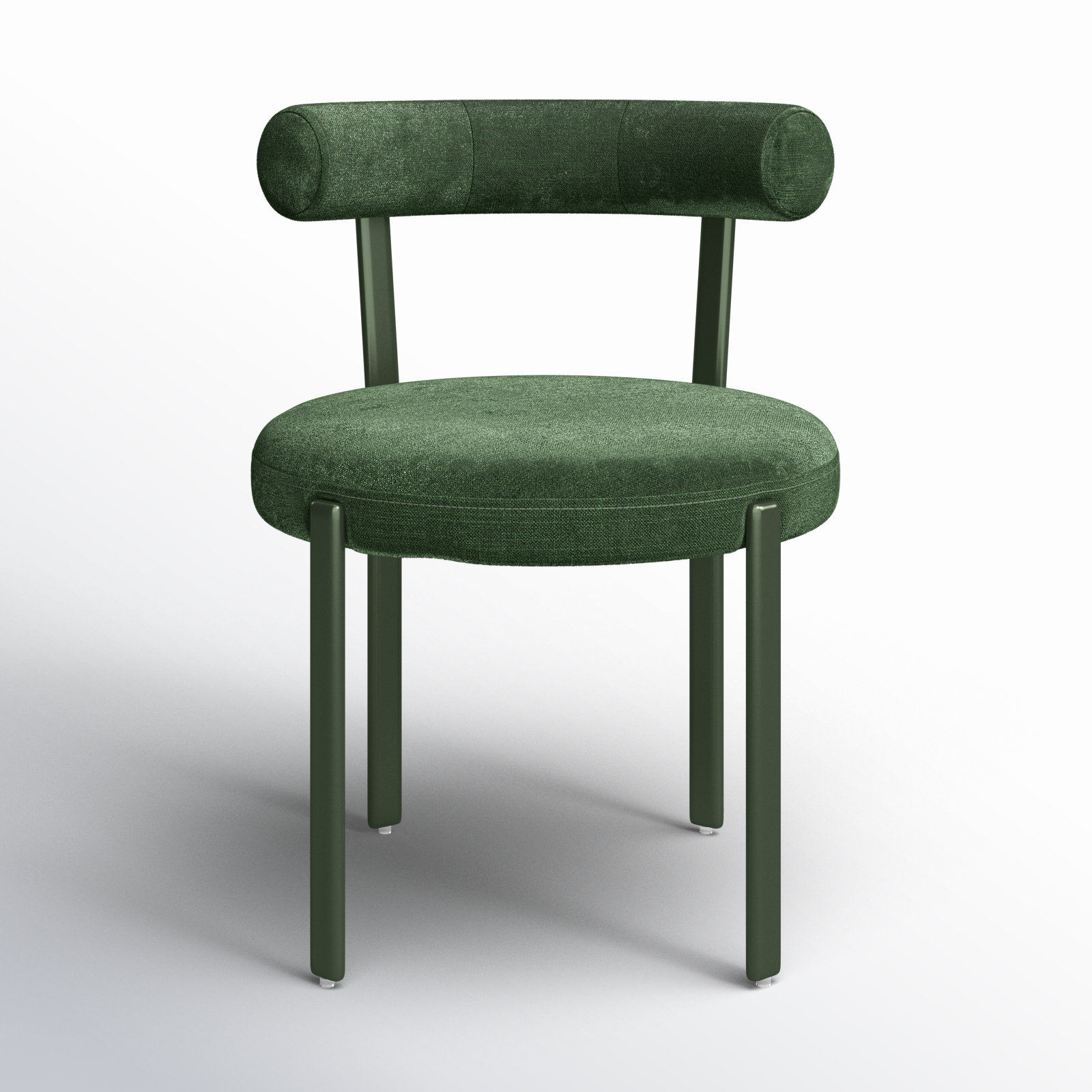 Malena Chenille Side Chair Dining Chair, Forest Green