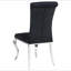 Chaises d'appoint noires rembourrées (ensemble de 4)-136610343