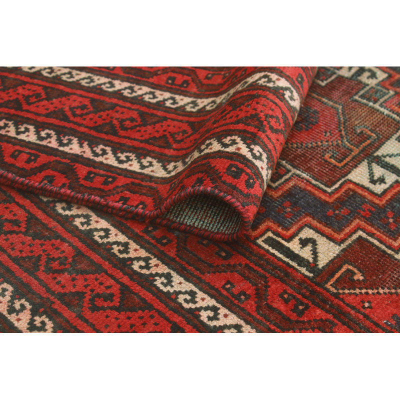 One-of-a-Kind 4'2" X 7'9" 1980s Runner Wool Area Rug in