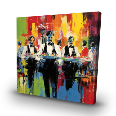 Classic waiters - 32"x32" art on canvas