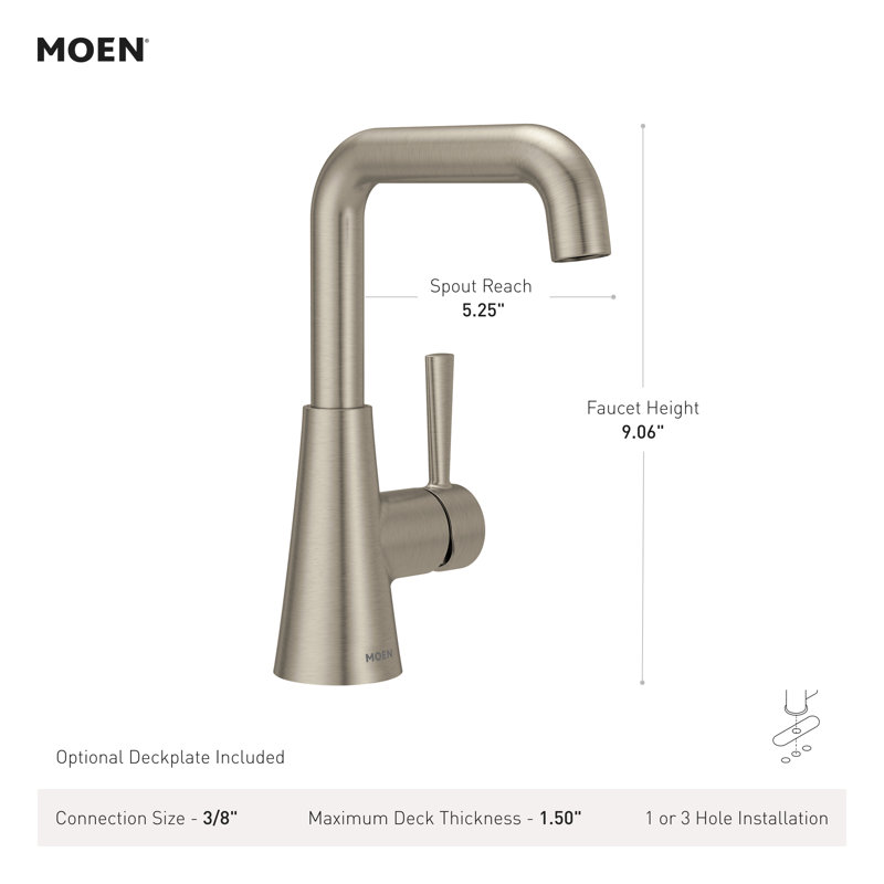 Robinet de lavabo à poignée simple Ronan, Chrome chrome