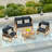 Rana 4-Person Solid Wood Patio Sofa Set with Sunbrella Cushions -92620735