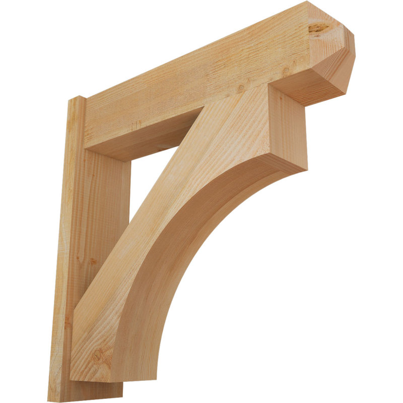Persienne en bois rustique Westlake Craftsman, P 32 po x H 32 po, Sapin Douglas de 8 po (sciage brut)