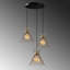 Lustre moderne doré, hauteur réglable, structure en métal, 50,4 x 50,4 cm | 128 cm de hauteur, diamètre du capuchon: 13,4 po, type de douille: 3 x E27 de 40 W maximum | Élégant luminaire pour le salon, la salle à manger et le vestibule-1372099176