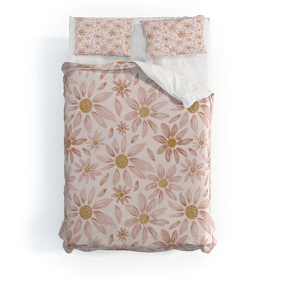 Menina Lisboa Wild Pink Daisies Duvet Cover Set