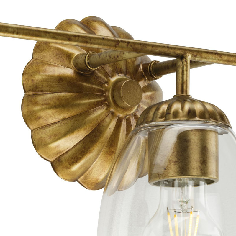 Quillan Dimmable Vanity Light, Gold Ombre, 3