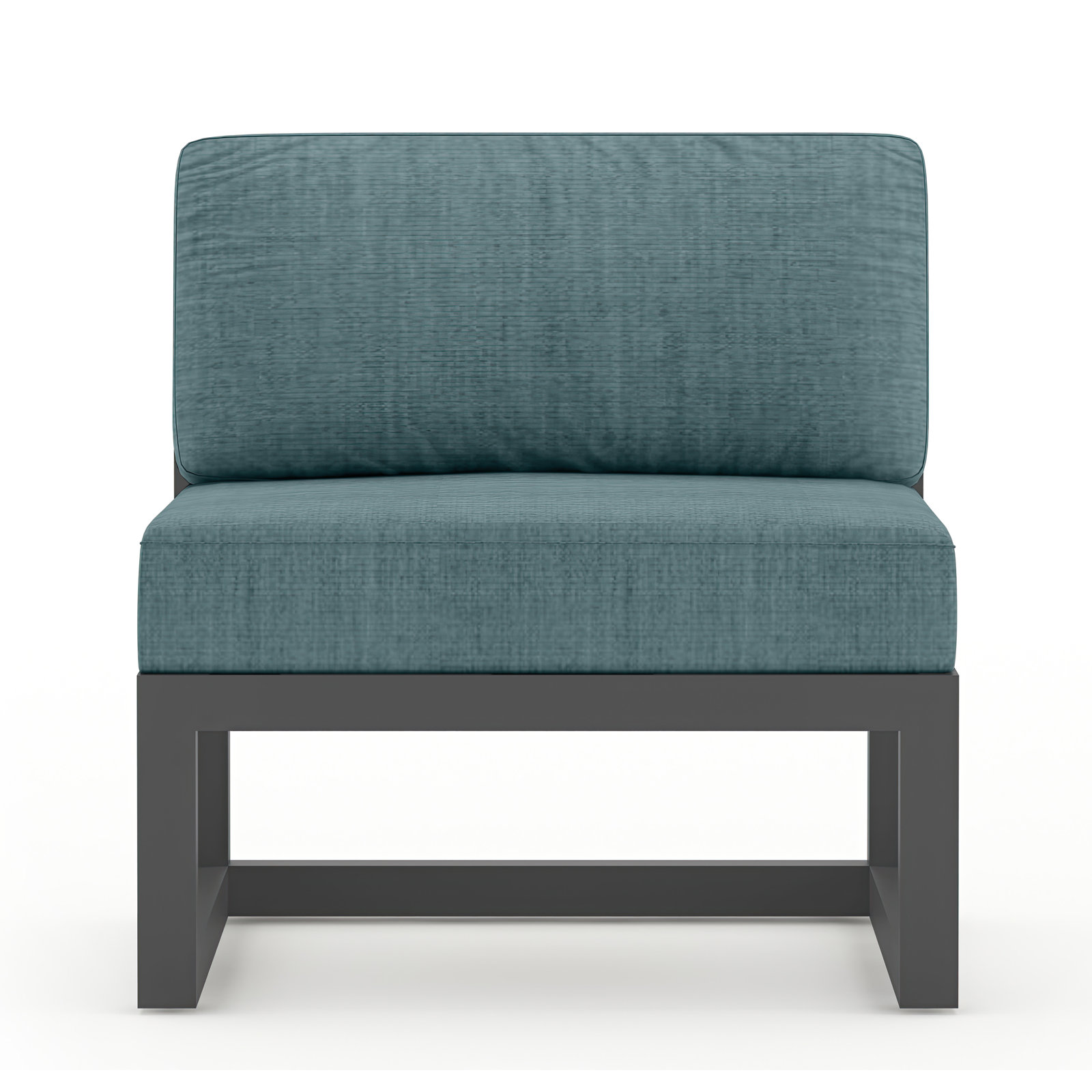 Smith Outdoor Lounge Chair with Sunbrella® Cushions, Cast Lagoon, Slate