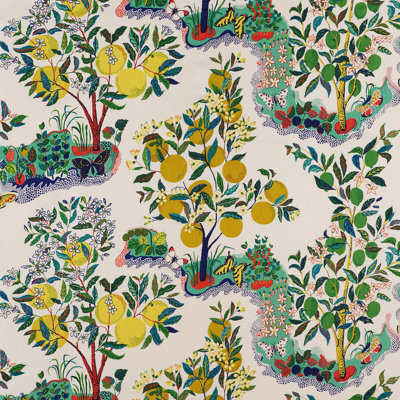 Tissu jardin d'agrumes