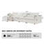  Canapé modulaire de 145 po avec repose-pieds de rangement, canapé en L 6 places, blanc-131403127