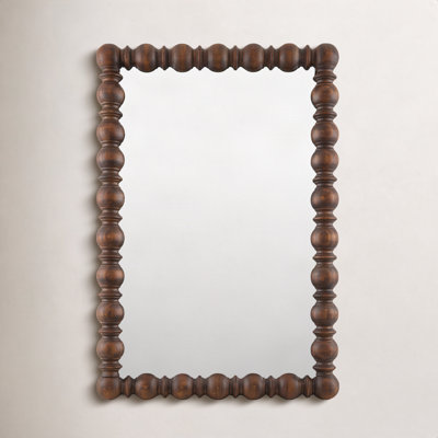 Solid Pine Wood Rectangle Accent Mirror
