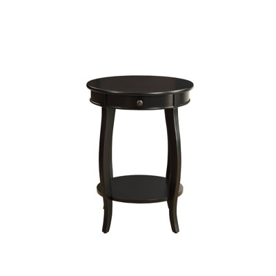 Alysa Black Finish Accent Table