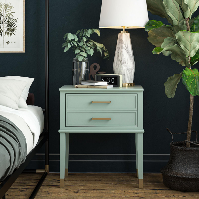 Westerleigh 1-Drawer Nightstand, Pale Green